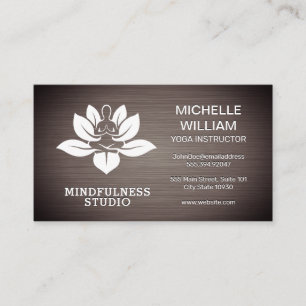 Carte De Visite Yoga Logo Fleur de Lotus