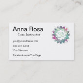 Carte De Visite *~* Yoga Lotus Aum OM Mandala Enseignant (Dos)