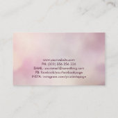 Carte De Visite Yoga Lotus Line art - Rose doux (Dos)