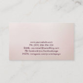 Carte De Visite Yoga Lotus Line art - Rose doux (Dos)