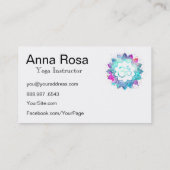 Carte De Visite *~* Yoga Lotus Mandala Enseignant Instructeur Aum  (Dos)
