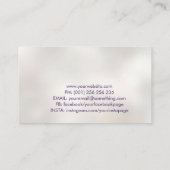 Carte De Visite Yoga Lotus Moon - Violet profond (Dos)