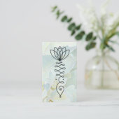 Carte De Visite ~* Yoga Lotus Pastel Massage Reiki Healer Peony (Debout devant)