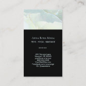 Carte De Visite ~* Yoga Lotus Pastel Massage Reiki Healer Peony (Dos)