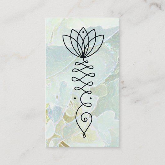 Carte De Visite ~* Yoga Lotus Pastel Massage Reiki Healer Peony (Devant)