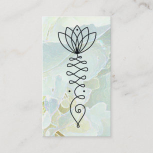 Carte De Visite *~* Yoga Lotus Pastel Massage Reiki Peony