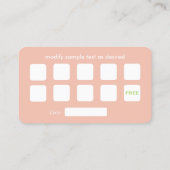 Carte De Visite Yoga Loyauté 10 Visit Punch (Dos)