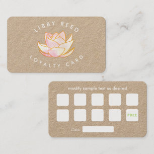 Carte De Visite Yoga Loyauté 10 Visite