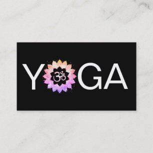 Carte De Visite *~* Yoga Mandala Lotus Professeur Instructeur Aum 
