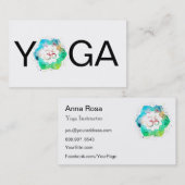 Carte De Visite *~* Yoga Mandala Lotus Professeur Instructeur Om A (Devant / Derrière)