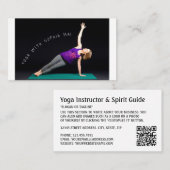 Carte De Visite Yoga Mat, Instructeur de Yoga (Devant / Derrière)