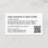 Carte De Visite Yoga Mat, Instructeur de Yoga (Dos)