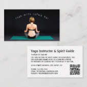 Carte De Visite Yoga Mat, Instructeur de Yoga (Devant / Derrière)
