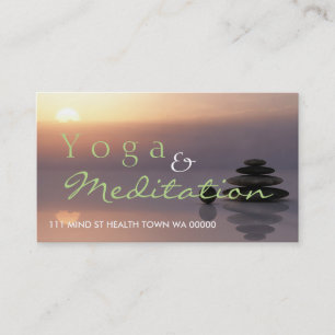 Carte De Visite YOGA Méditation Équilibre Instructeur Santé Esp