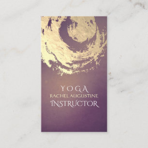 Carte De Visite Yoga Méditation Instructeur Purple Gold ZEN Symbol