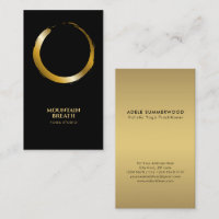 Yoga minimaliste Golden Enso Cercle Motif Noir