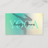 Carte De Visite Yoga moderne dégradé de menthe (Devant)