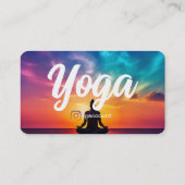 Carte De Visite Yoga moderne Enseignant Modèles Design Yoga Studio (Dos)