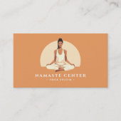 Carte De Visite Yoga moderne/Mindfulness Lotus Pose Socials QR Cod (Devant)