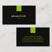 Carte De Visite Yoga Moderne Mint Green (Devant / Derrière)