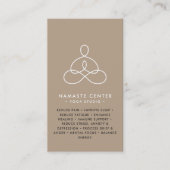 Carte De Visite Yoga moderne / Wellness Lotus Pose Socials Code QR (Devant)