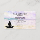 Carte De Visite *~* Yoga Ocean Sunset Mindfulness Meditation (Dos)