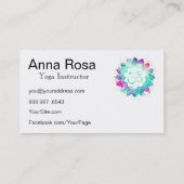 Carte De Visite *~* Yoga OM Lotus Aum Mandala Instructeur (Dos)