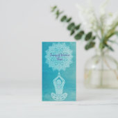 Carte De Visite Yoga Pose et Mandala (Debout devant)