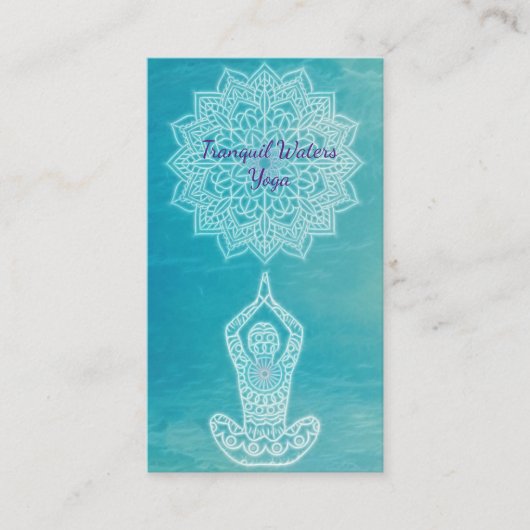 Carte De Visite Yoga Pose et Mandala (Devant)