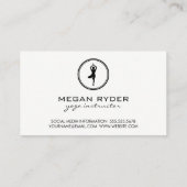 Carte De Visite Yoga Pose Logo Sepia Texture (Dos)