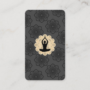 Carte De Visite Yoga Pose Lotus Motif