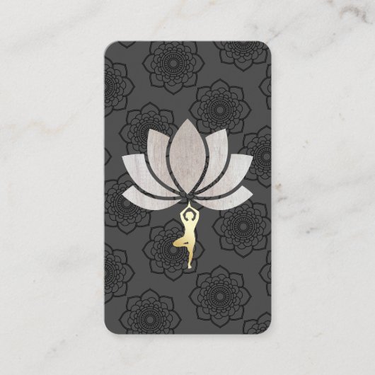 Carte De Visite Yoga Pose Lotus Motif (Devant)