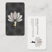 Carte De Visite Yoga Pose Lotus Motif (Devant / Derrière)