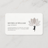 Carte De Visite Yoga Pose Lotus Motif (Dos)