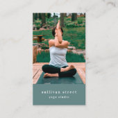 Carte De Visite Yoga Pose Photo Yoga Studio (Devant)