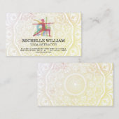 Carte De Visite Yoga Poses Mandala Motif (Devant / Derrière)