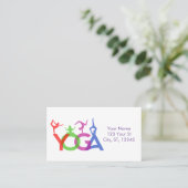Carte De Visite Yoga Poses Silhouettes Thunder_Cove (Debout devant)