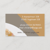 Carte De Visite Yoga pour enfants (Dos)