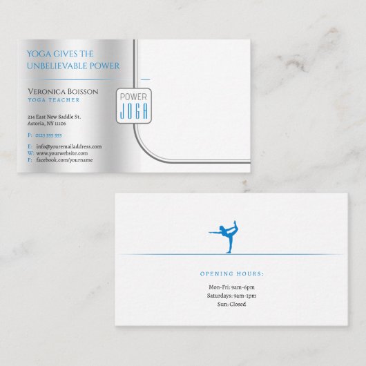Carte De Visite Yoga | Professeur professionnel (Devant / Derrière)
