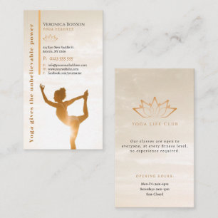 Carte De Visite Yoga   Professeur professionnel