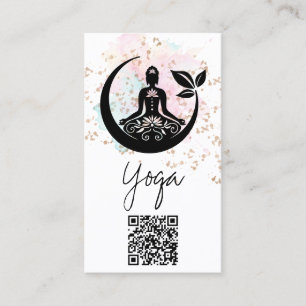 Carte De Visite *~*Yoga QR AP33 Rainbow Lotus Spirituel