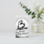 Carte De Visite Yoga Reiki à une jambe King Pigeon Pose Aquarelle (Debout devant)