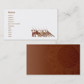 Carte De Visite Yoga rouge - affaires (Devant / Derrière)