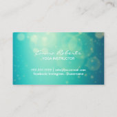 Carte De Visite Yoga Script Arrière - plan vert moderne (Dos)