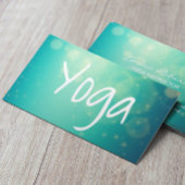 Carte De Visite Yoga Script Arrière - plan vert moderne