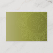 Carte De Visite Yoga vert - potelé (Dos)