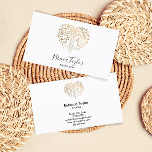 Carte De Visite yoga vie coach thérapie coeur arbre de vie