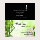 Carte De Visite Yoga W/Appointment de spa de Reiki et référence (Extérieur déplié)