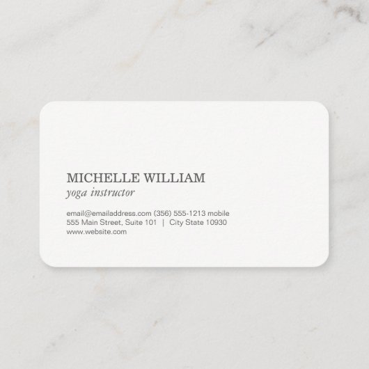 Carte De Visite Yoga Warrior Pose | Mandala Pattern (Dos)