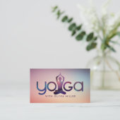 Carte De Visite Yoga Word Art - Cool Mini illustration (Debout devant)